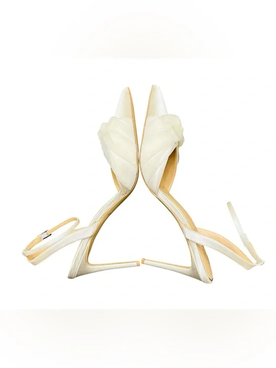 Jewel Badgley Mischka Federica Satin Knot Stiletto Pumps Women’s 9M - Picture 8 of 12